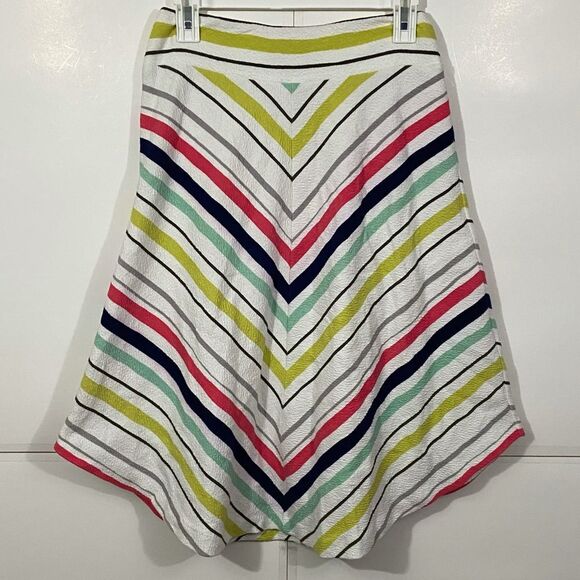 Anthropologie Maeve Spring Chevron Striped Skirt - Picture 2 of 4